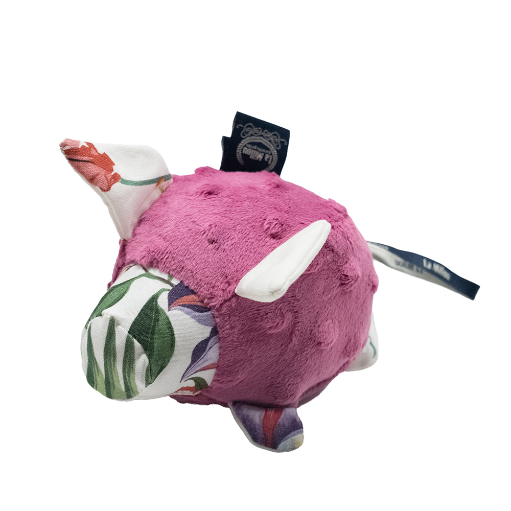 La Millou波蘭 豆豆安撫豬搖鈴玩偶｜天堂鳥花園｜沁甜莓果紅