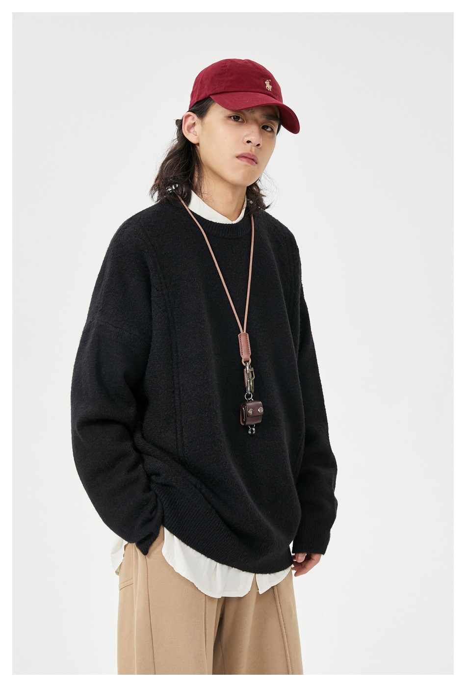 1M22 復古編織紋路針織毛衣 三色