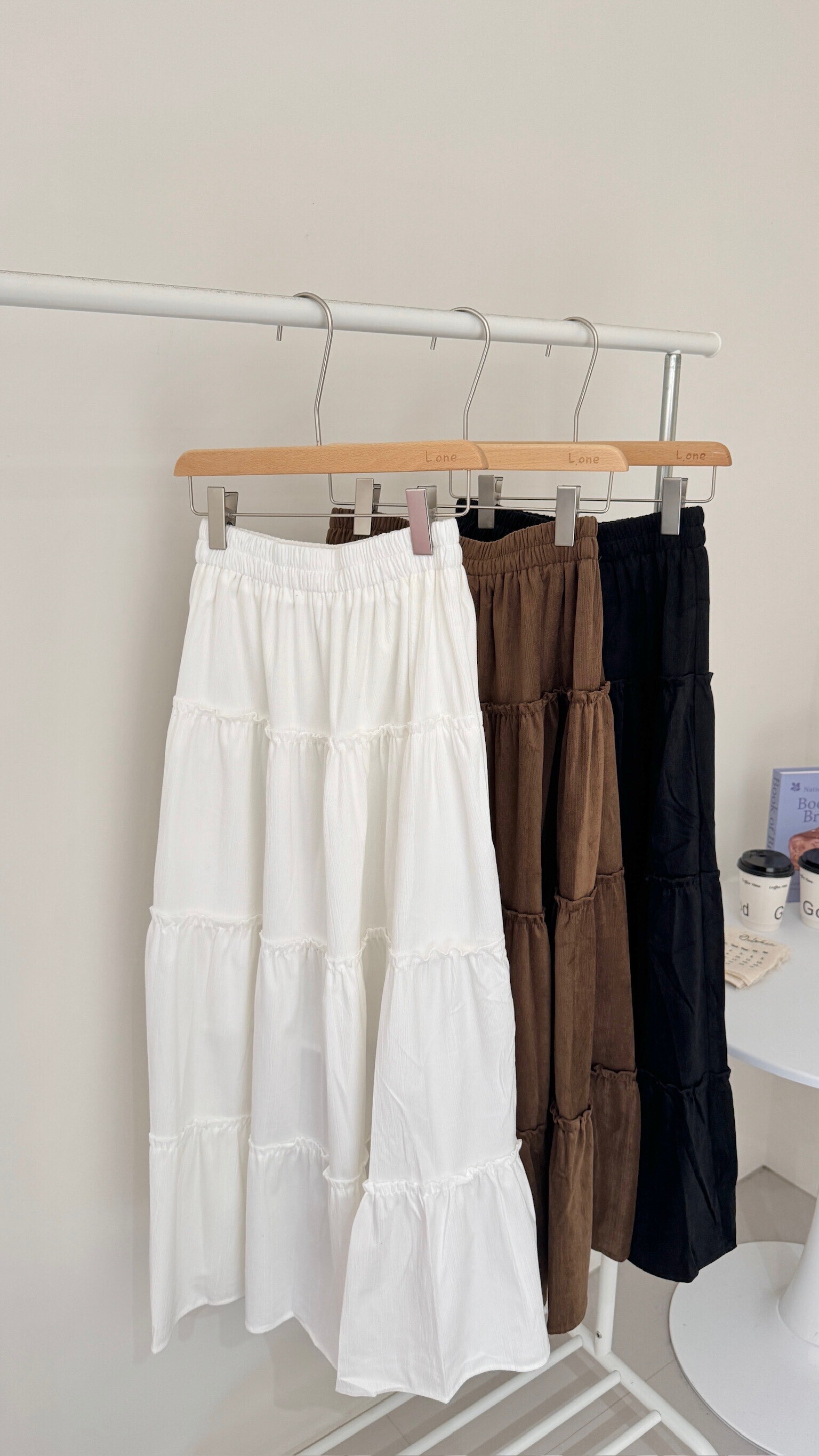 磨毛法式蛋糕裙