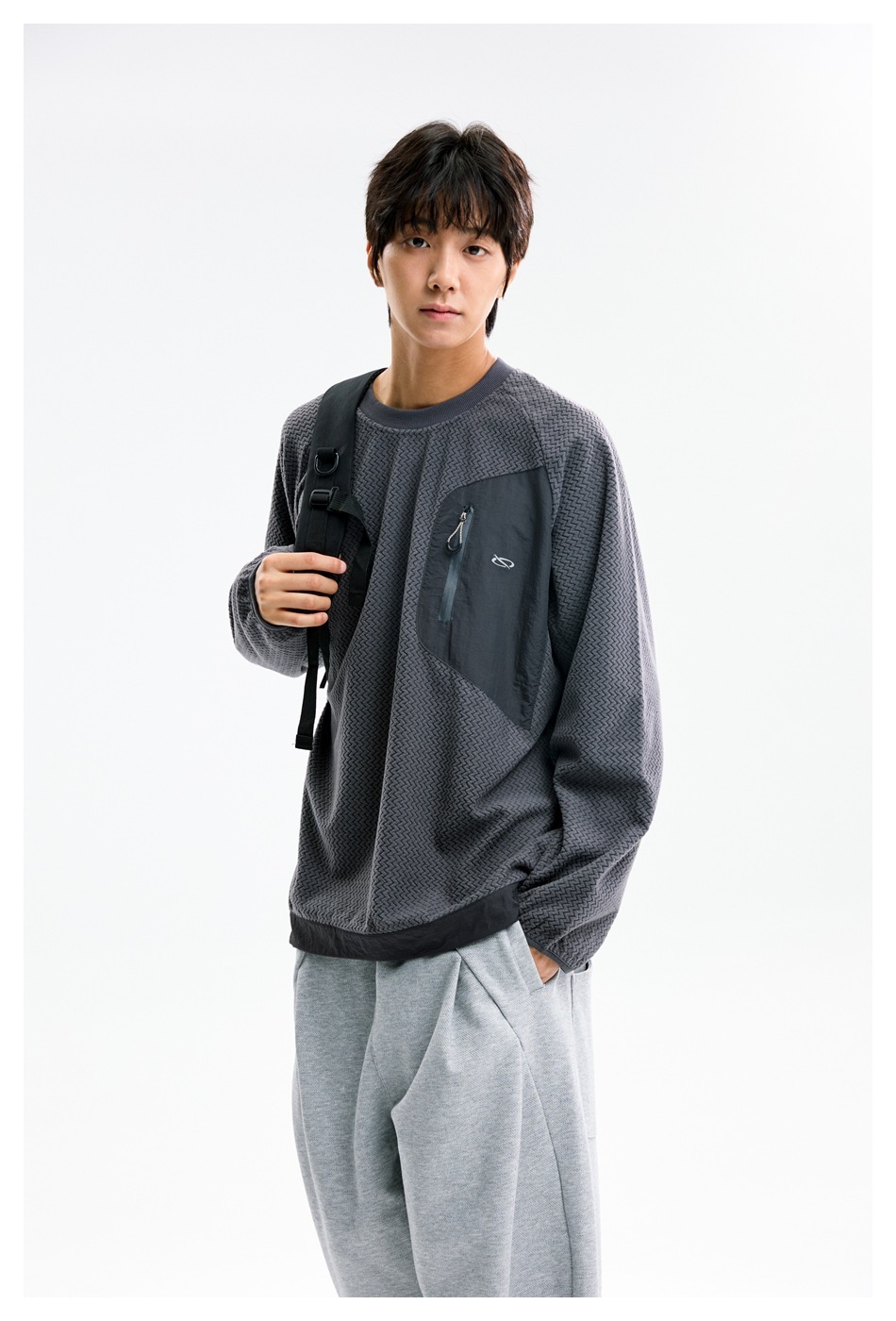 1M16 幾何紋路口袋工裝上衣 兩色