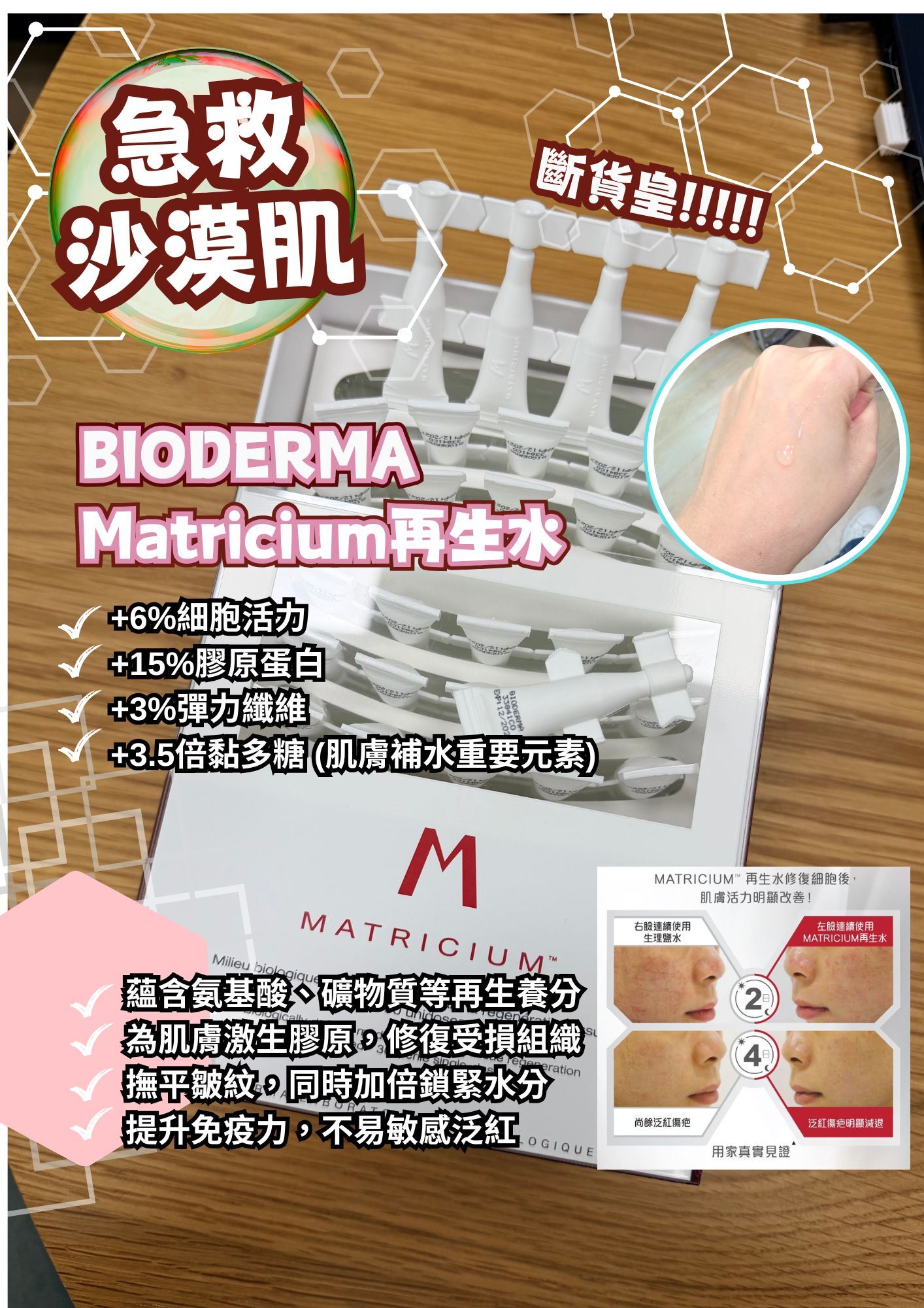 Bioderma Matricium再生水 1ml x 30支