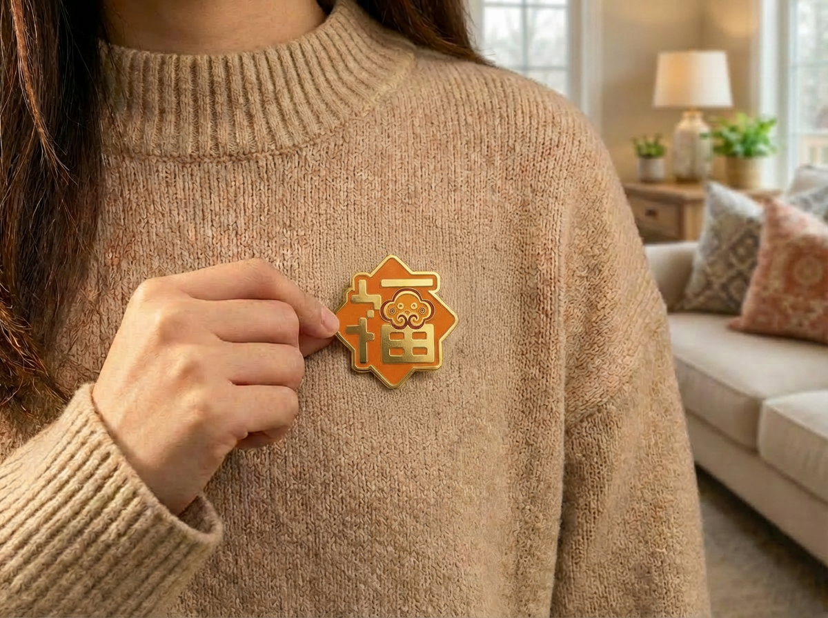 【開運襟章 - 福】襟章丨別針丨Amazing Studio