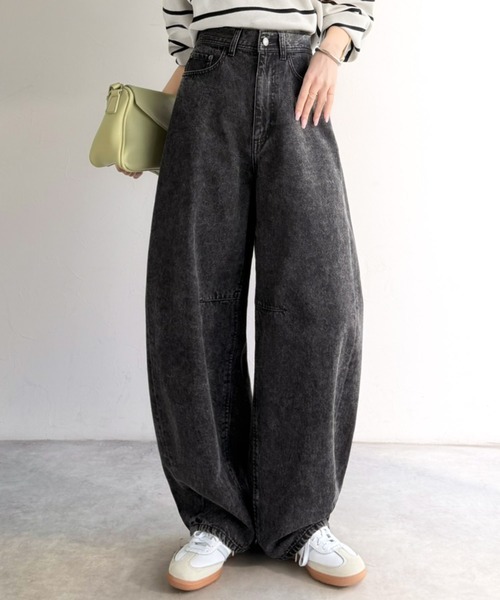 日本🇯🇵連線 JAVA 基本款曲線輪廓牛仔褲 腰部後鬆緊 男女可穿 寬褲 牛仔褲 繭型褲 闊腿褲 落地褲 3色(任買兩件7-11免運)/預購