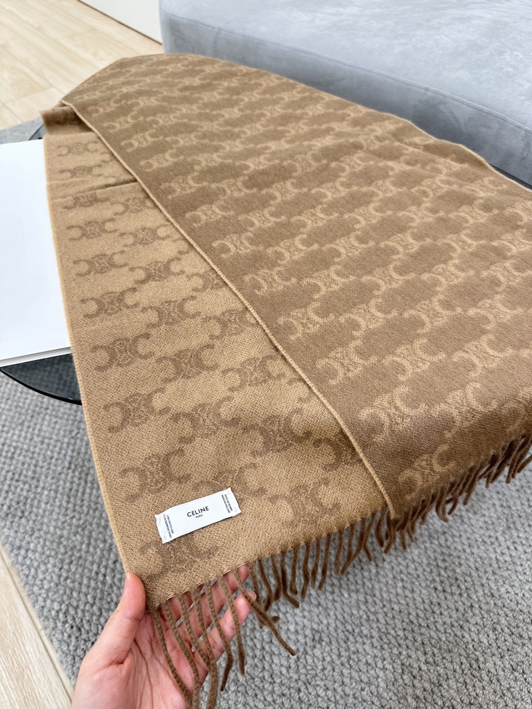 CELINE Scarf In Monogram Cashmere