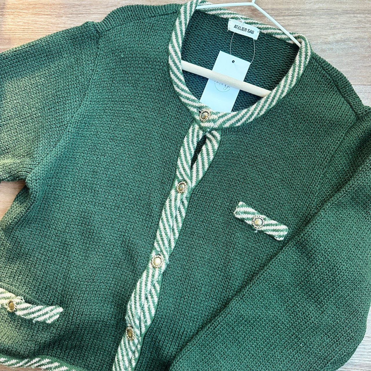 綠意盎然羊毛古著毛衣