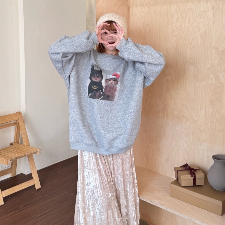 呆萌小貓陣線 印刷大學踢(加絨)