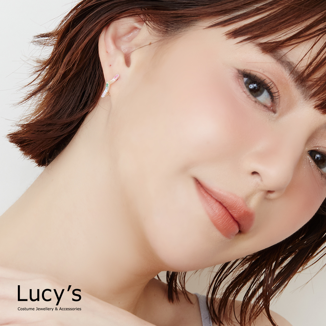 925純銀 彩星 易扣耳環 (122995)