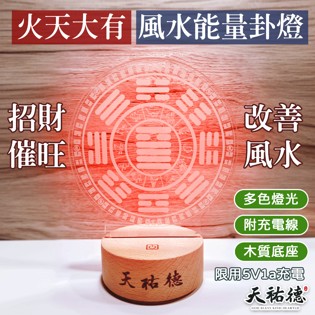 《天祐德》風水布局神燈❤️催旺能量增業績卦燈‼️