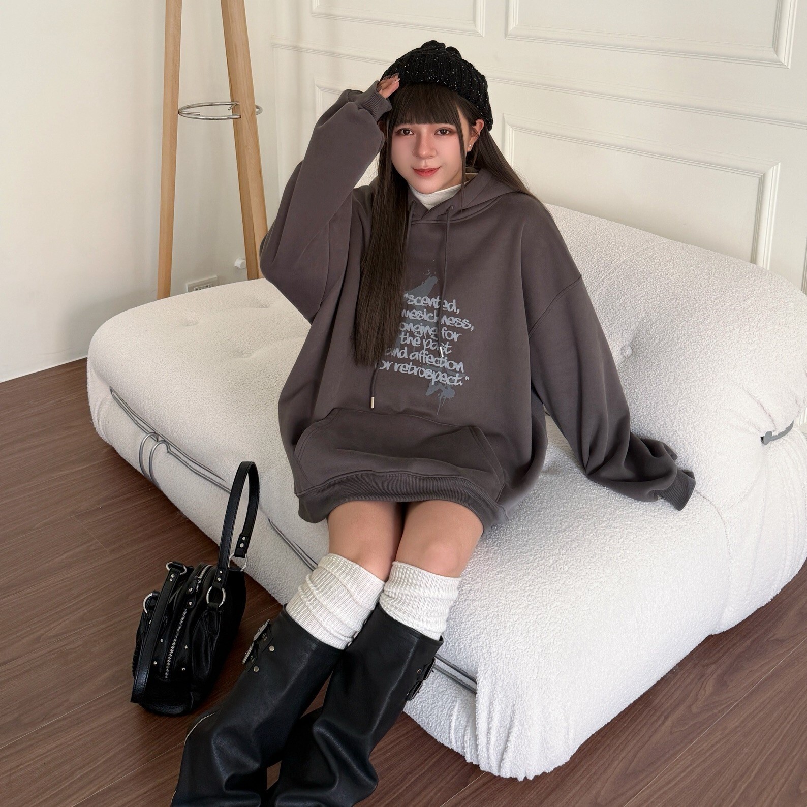 那不勒斯模糊體✩⡱加絨帽tee