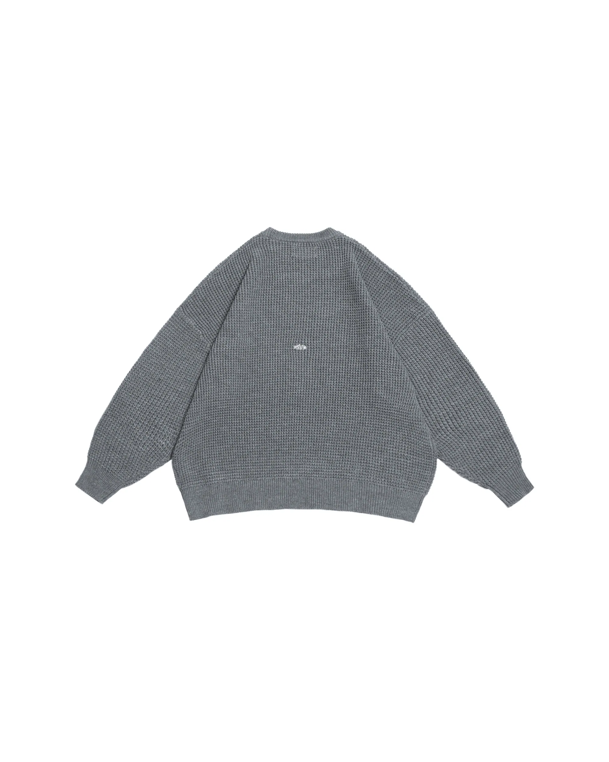 PERSEVERE WAFFLE-KNIT SWEATER - GREY