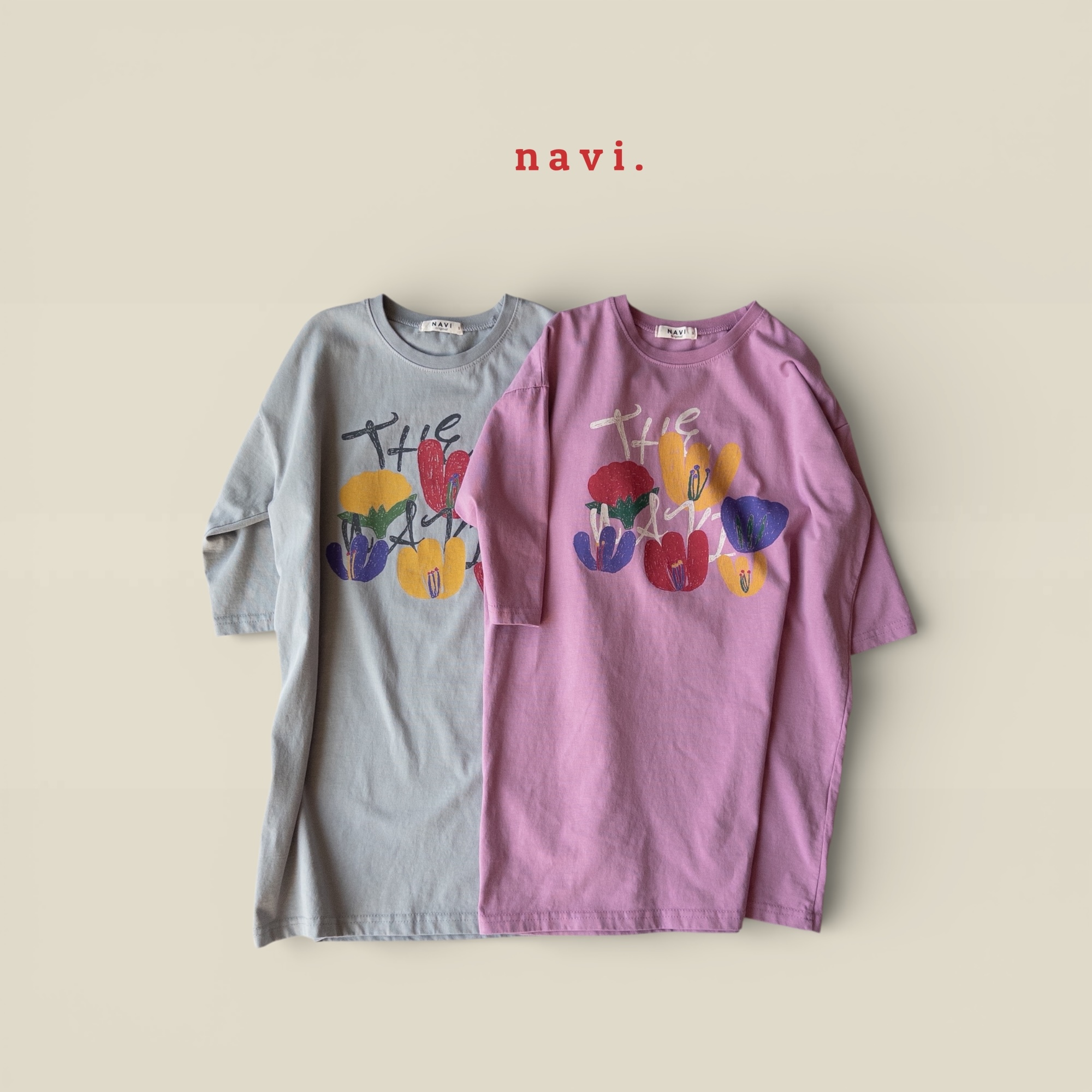 手繪花語洋裝Tee