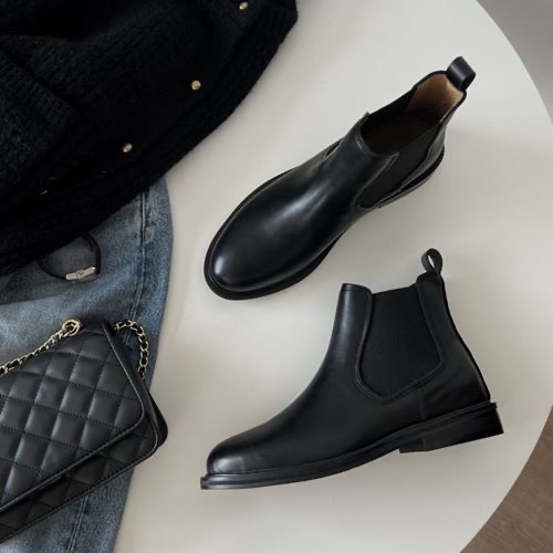 Sketch in Love 真牛皮切爾西短靴 (MOM)