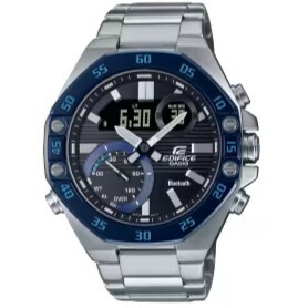 【CASIO 卡西歐】 EDIFICE 手機連接 金屬八角 農家橡樹 排程計時 賽車 旅遊 ECB-10DB-1BDF