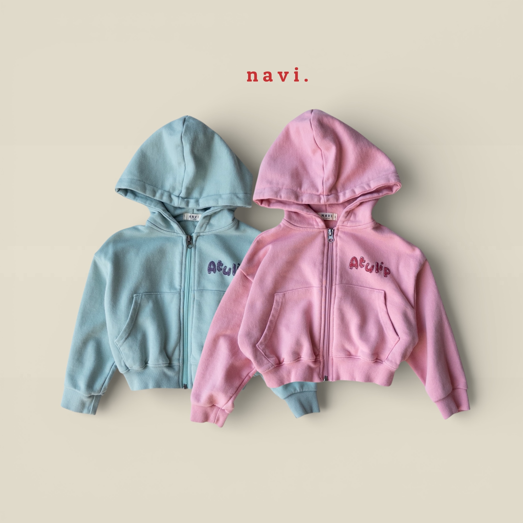 花語拉鍊連帽夾克