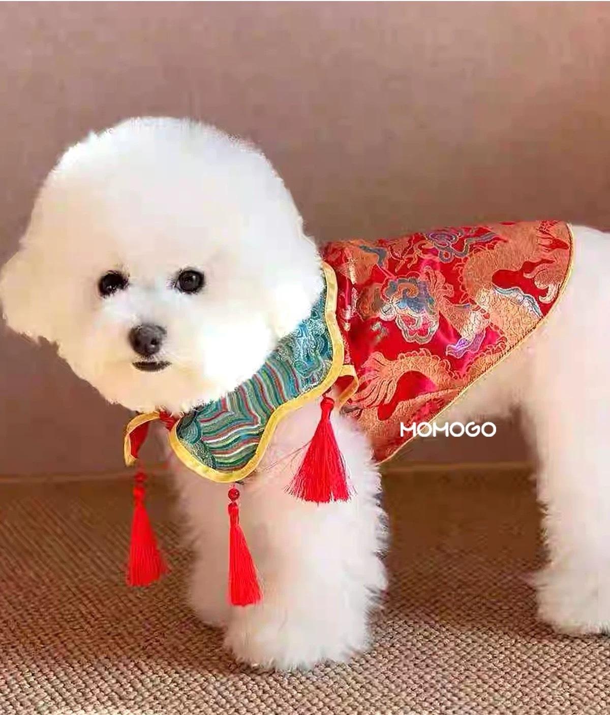 宠物衣服 宠物唐装 大尺码 披肩款