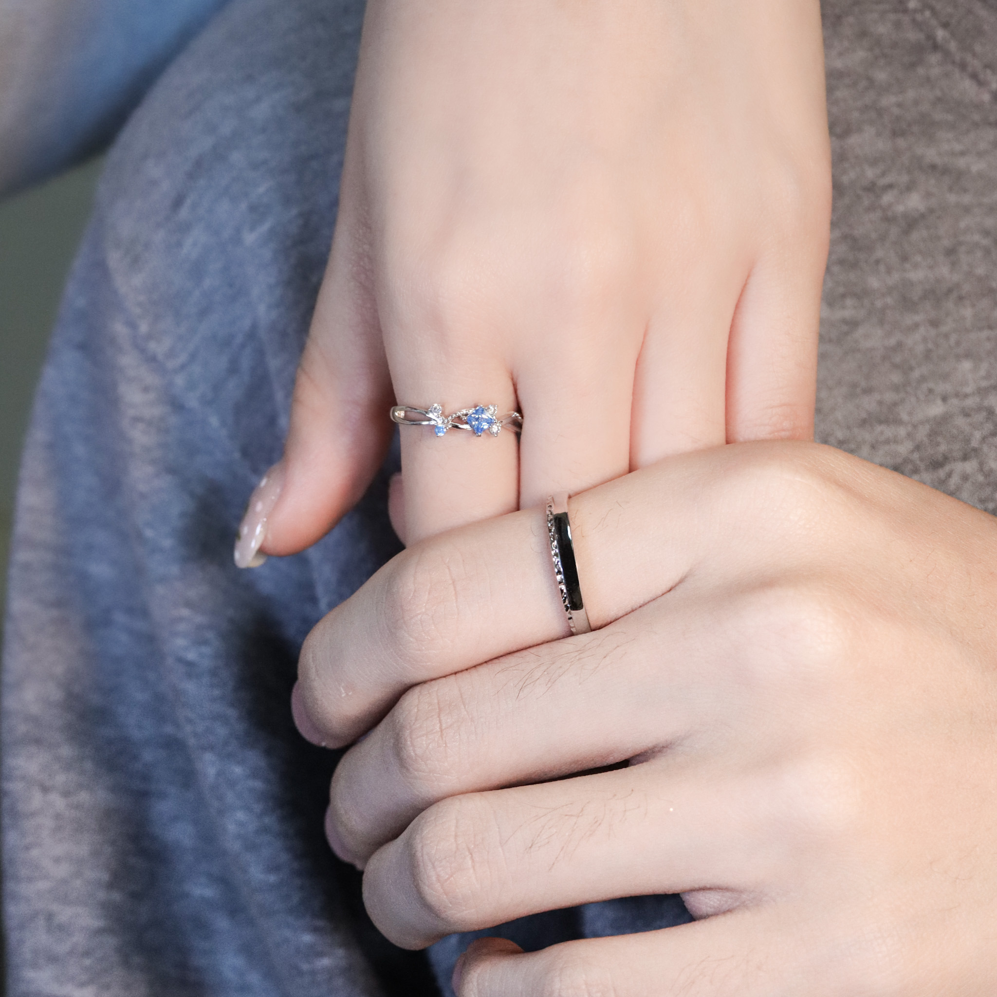 | 925銀・白金 | 因為愛你情侶戒指 （男款 /女款）  | RI1005 |