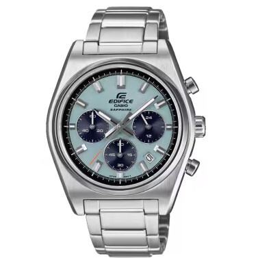 預購款【CASIO 卡西歐】EDIFICE 搶眼的條型時標搭配傳奇性 呈現經典運動設計 EFB-730D-2BV