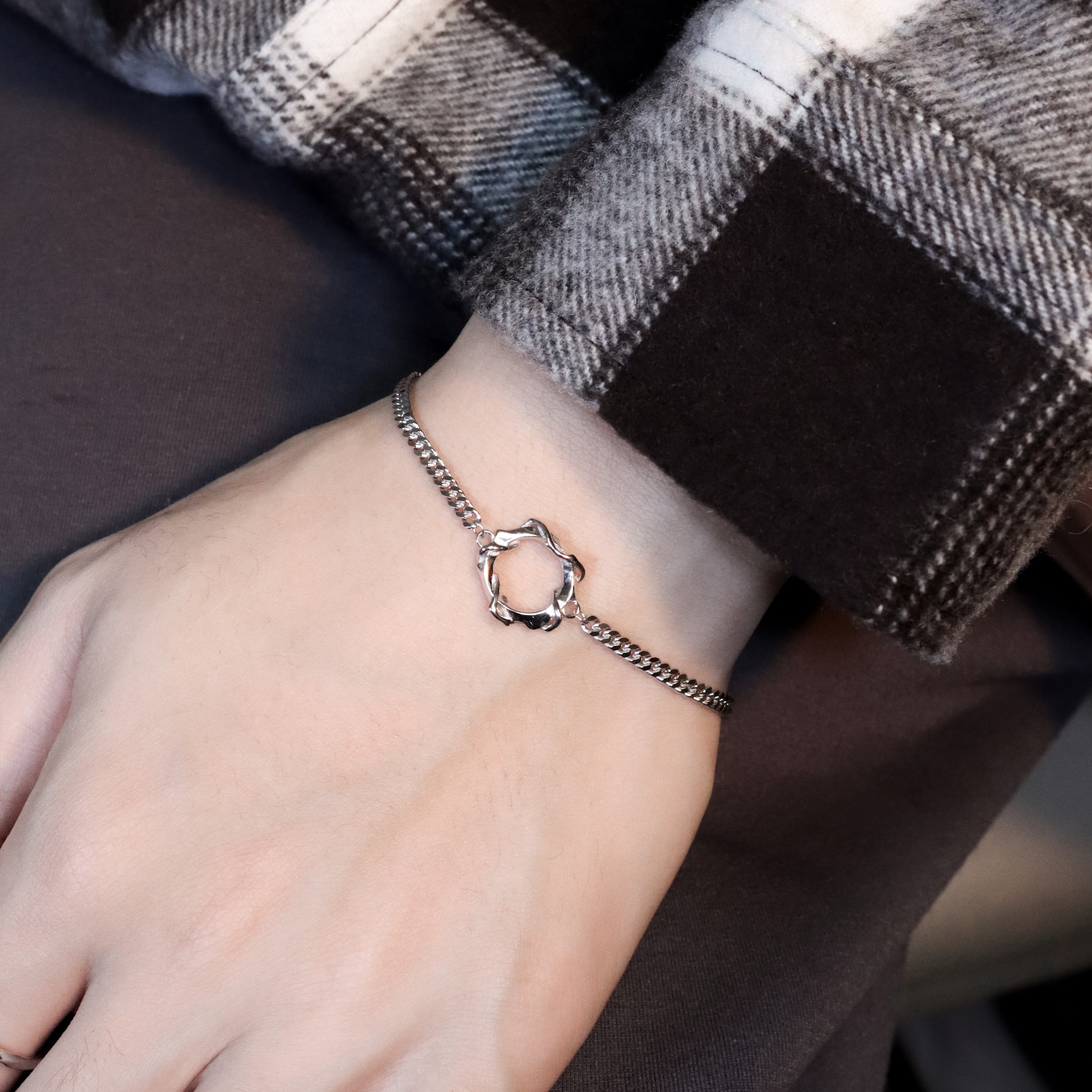 | 925純銀・白金 | 在你身邊手鏈 | BR1441 |