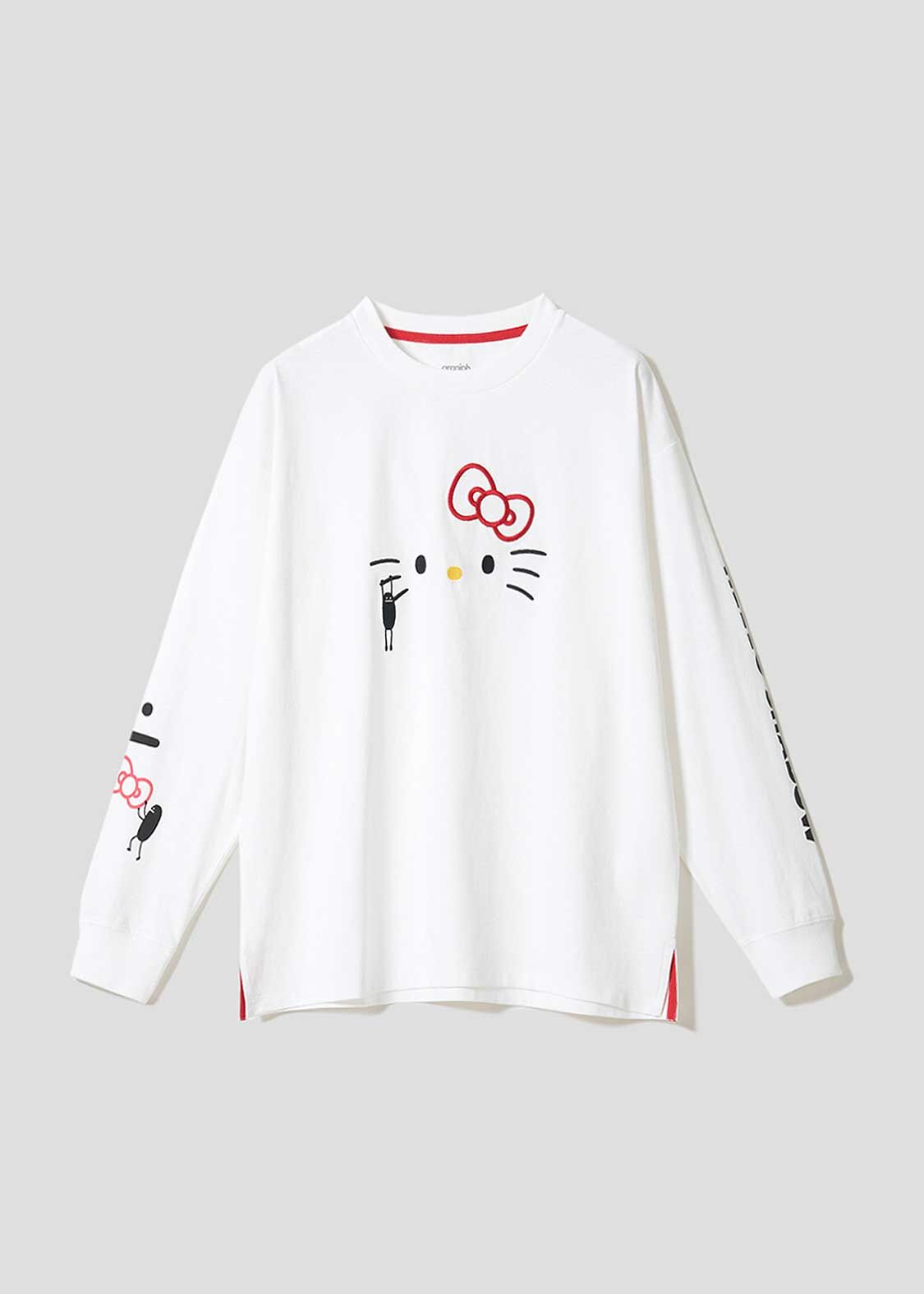 🇯🇵 HELLO KITTY X graniph "HELLO SHADOW" 三麗鷗 凱蒂貓 KITTY貓 聯名 薄長袖 長T 白色 / 預購
