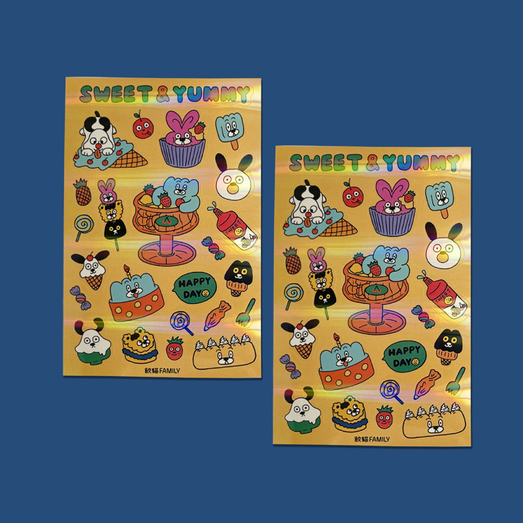 甜點閃閃半斷貼紙