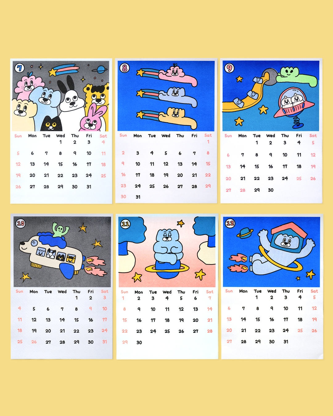 2026太空餃貓冒險年曆