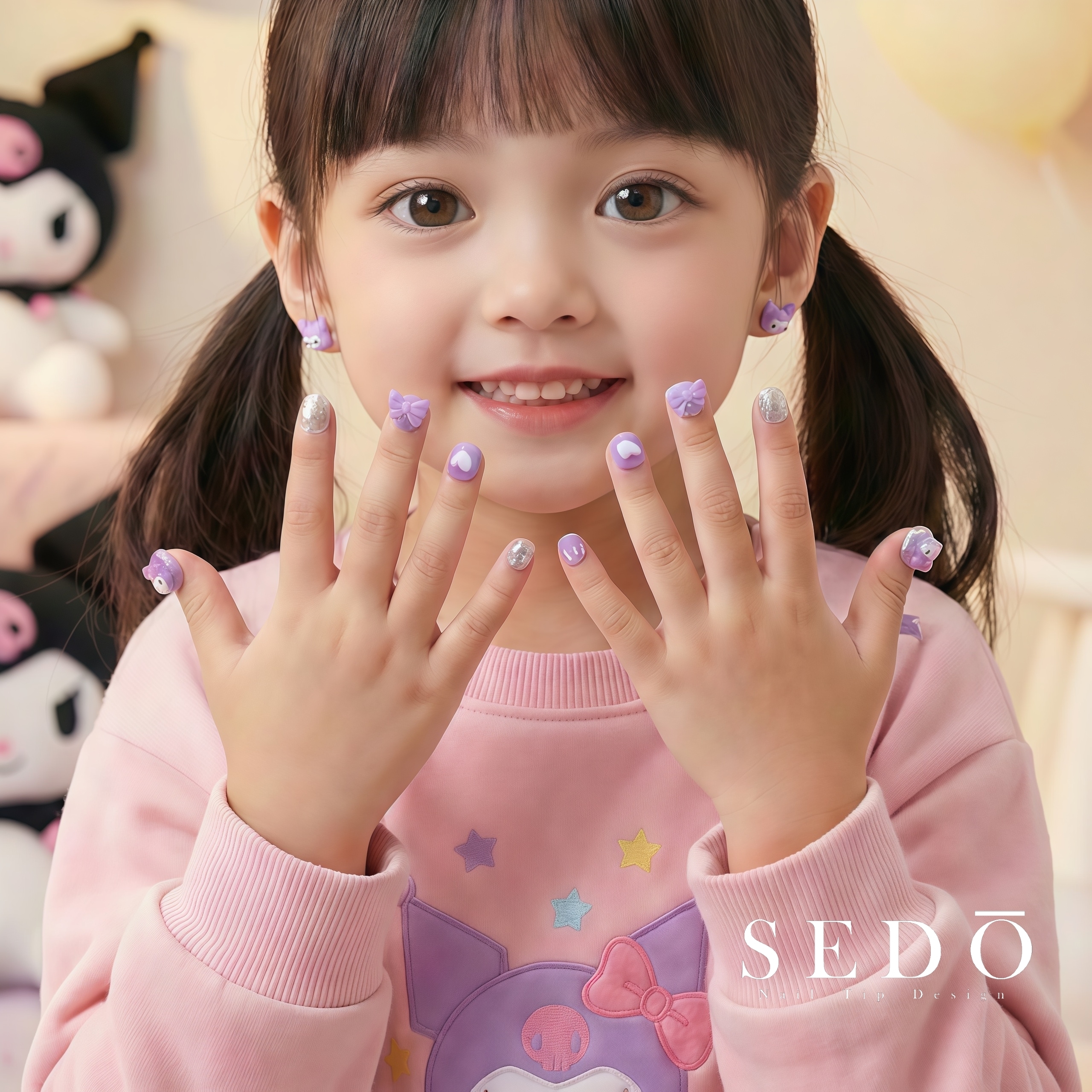 ■兒童甲■轉轉紫炫酷洛米(附耳夾)