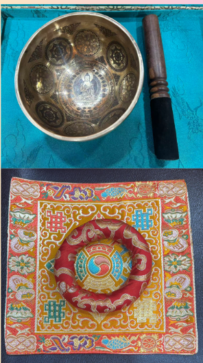 TP031 手工頌缽 送十字金剛杵佛墊 23cm*23cm