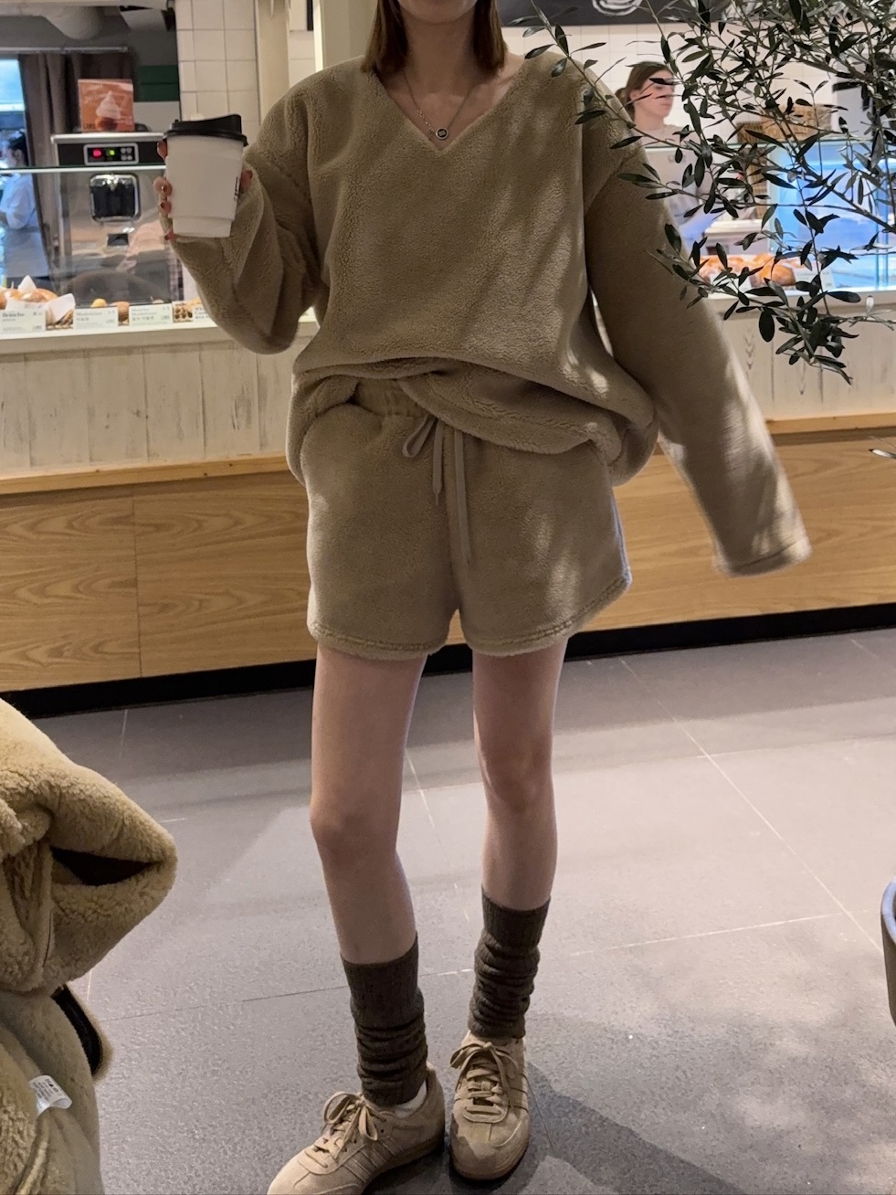 J42/ 針織堆堆襪套