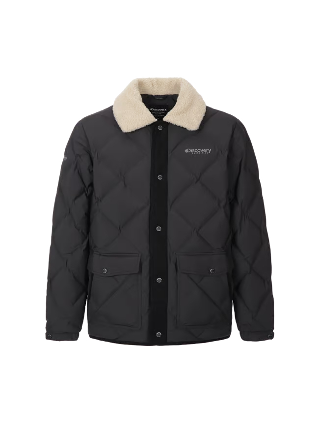 【代購】Discovery 男款 Dihas 立領管狀鵝絨中長版保暖外套