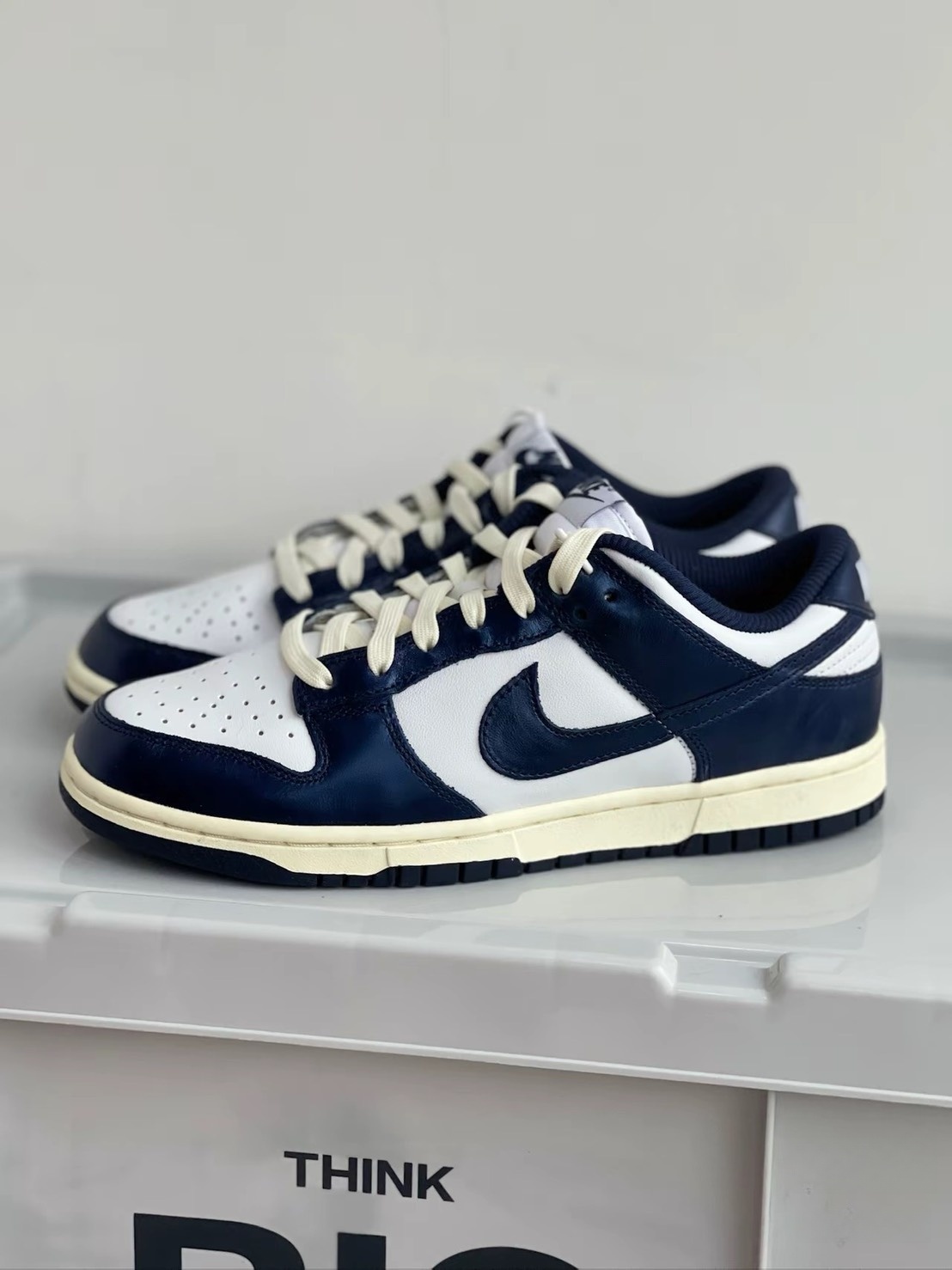 NIKE DUNK VINTAGE NAVY 仿舊 奶油 海軍藍 金屬色 復古 FN7197-100