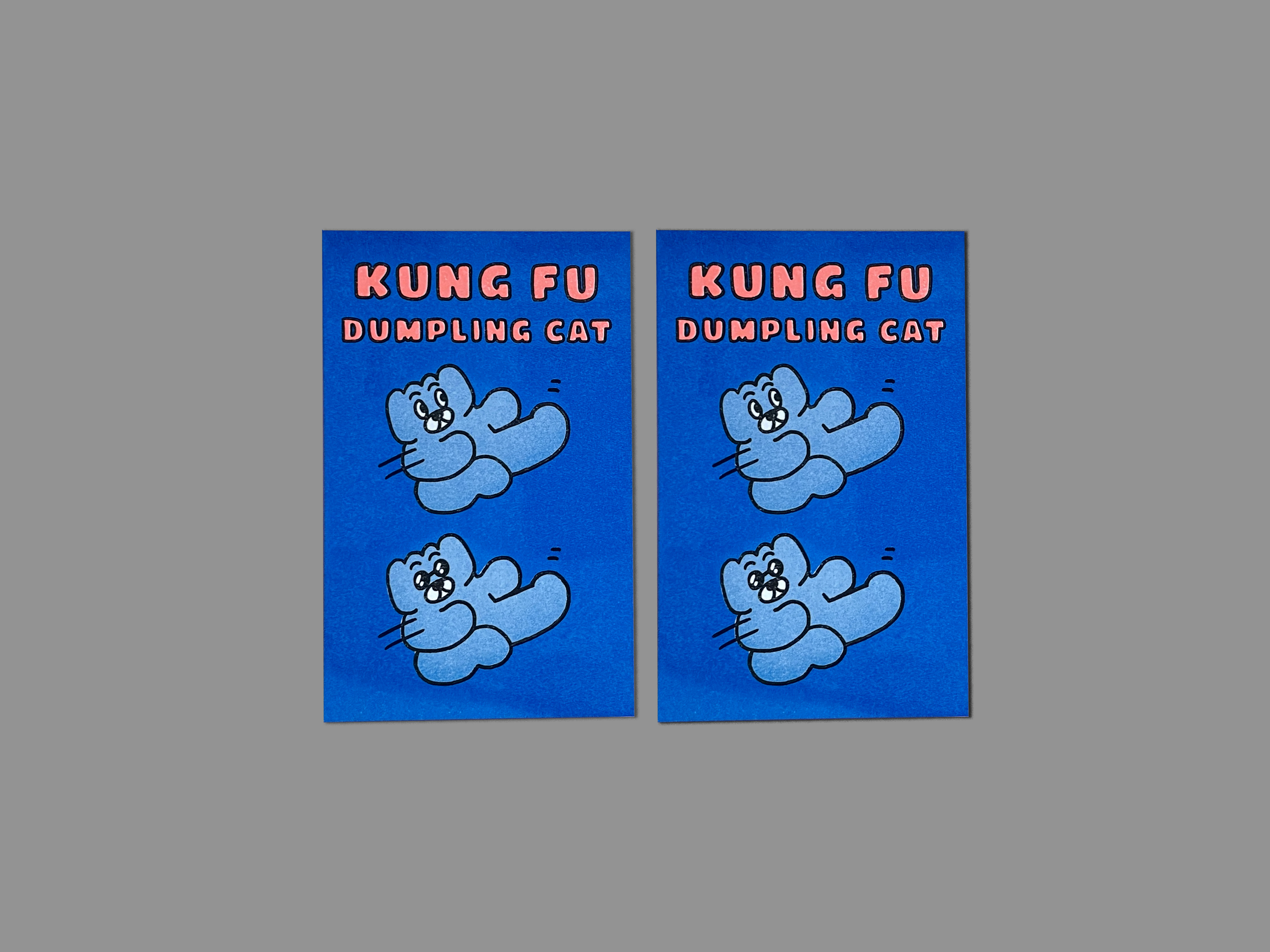 功夫餃貓大卡片貼紙組