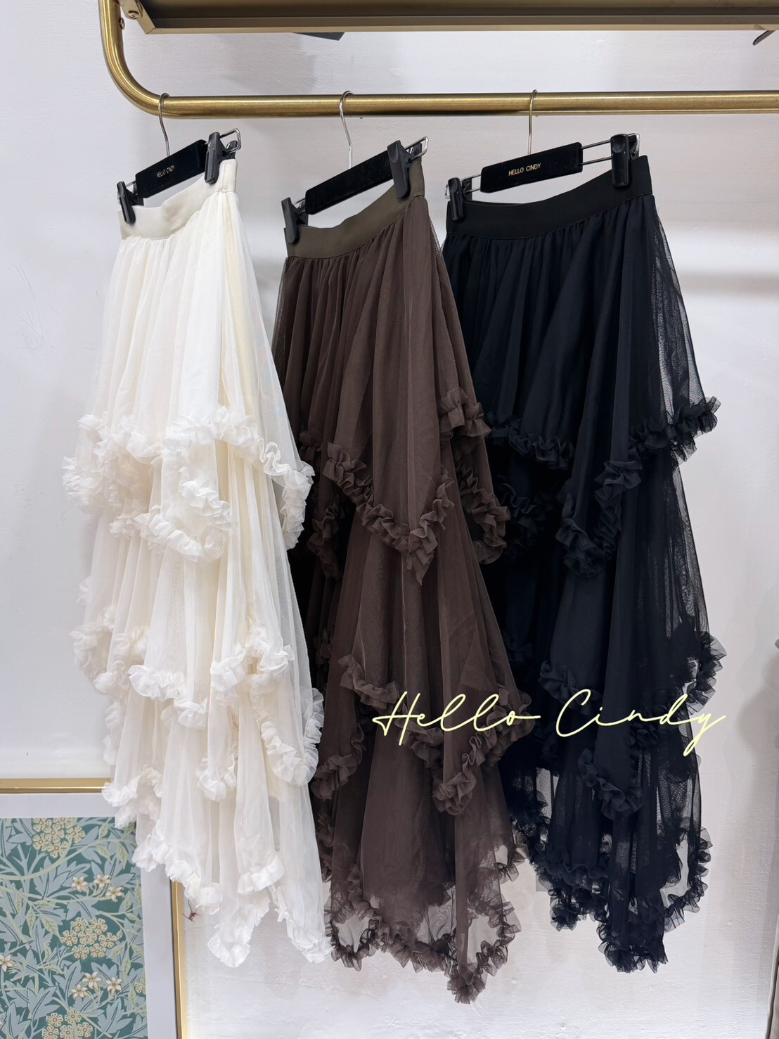 B01059 法式不規則花瓣感浪漫紗裙