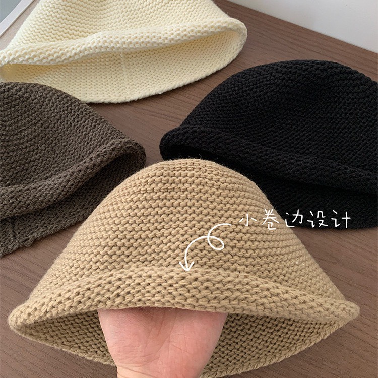 No.9219 羊毛捲邊針織水桶帽