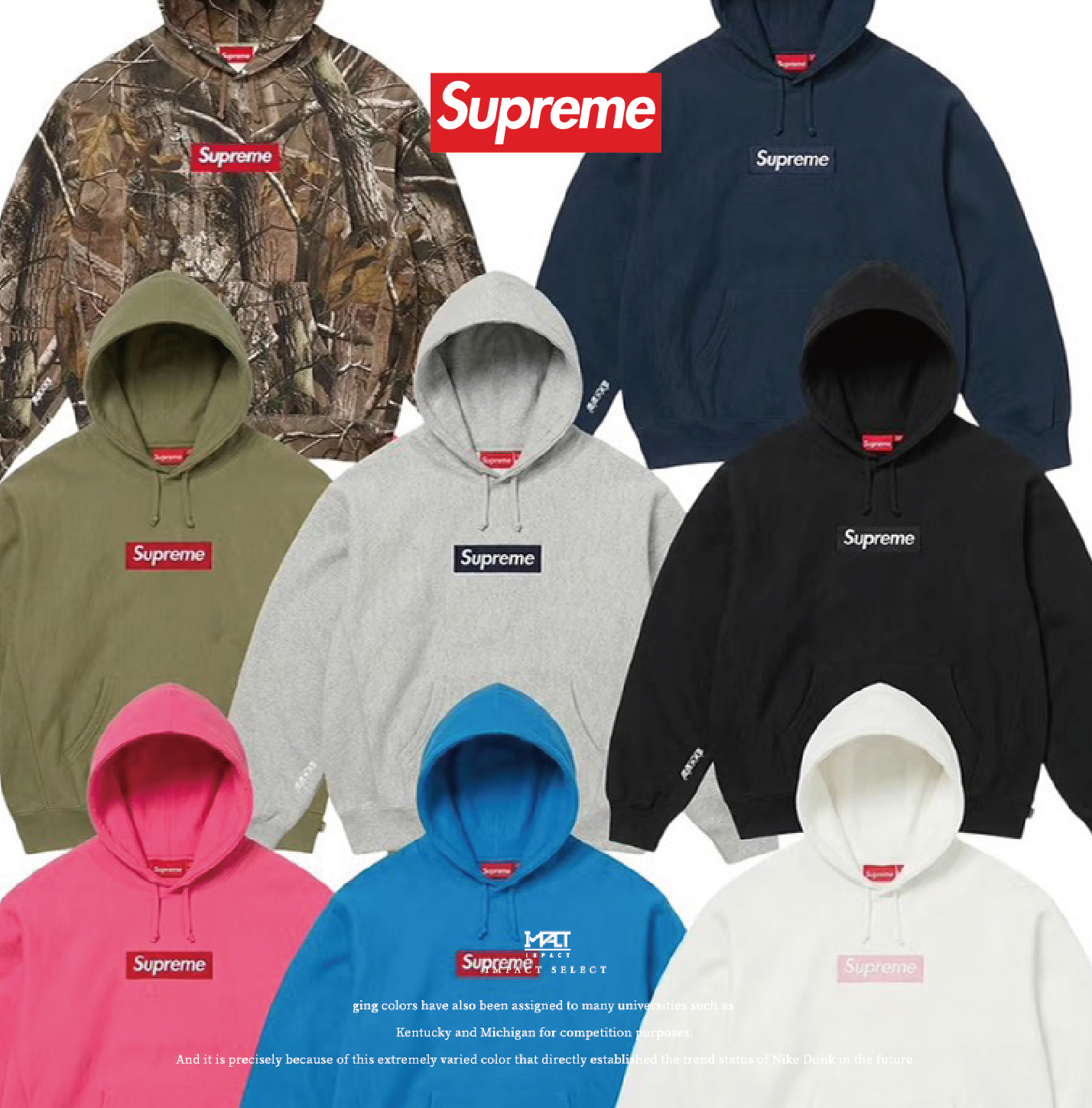 Supreme FW25 冬季系列 連帽式衛衣 帽T 八色