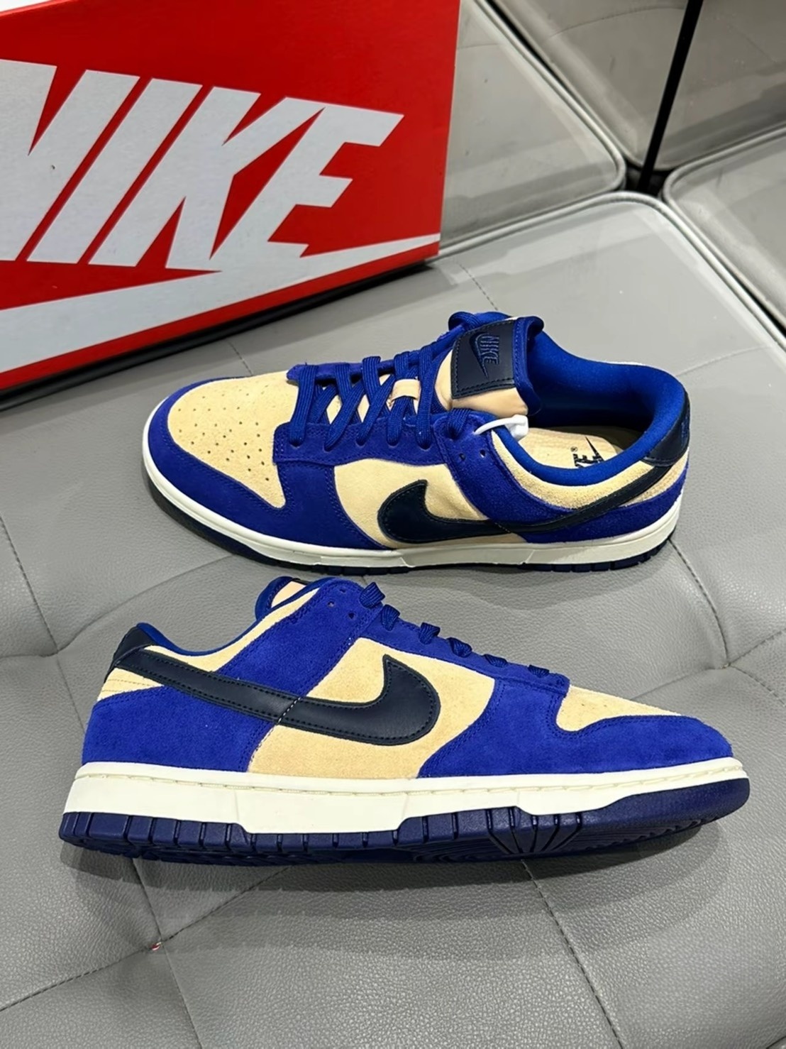 Nike Dunk Low LX Blue Suede 藍粉 麂皮 撞色款 女鞋 DV7411-400