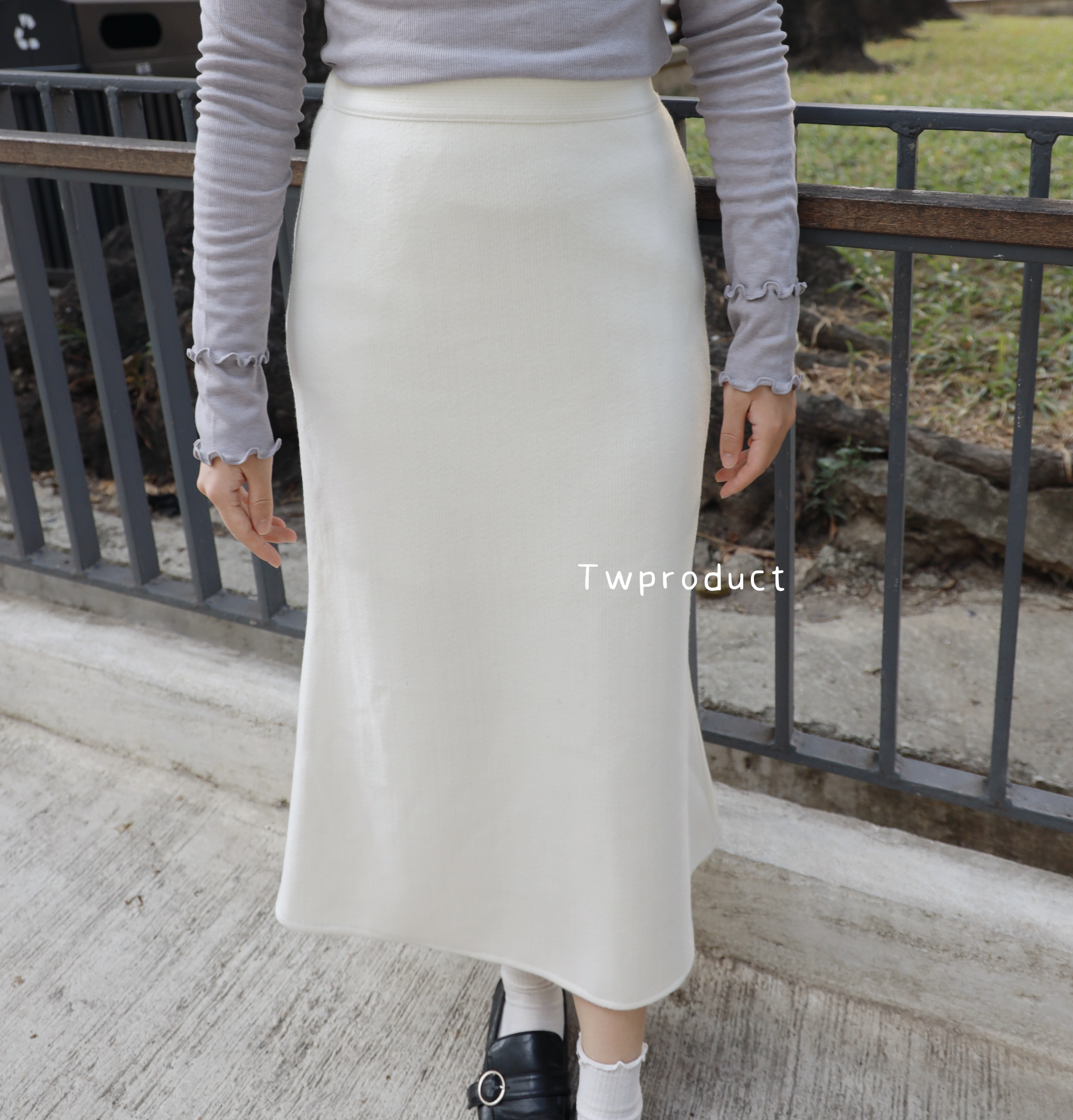 ||SKL266|| 高腰微魚尾垂墜感長裙