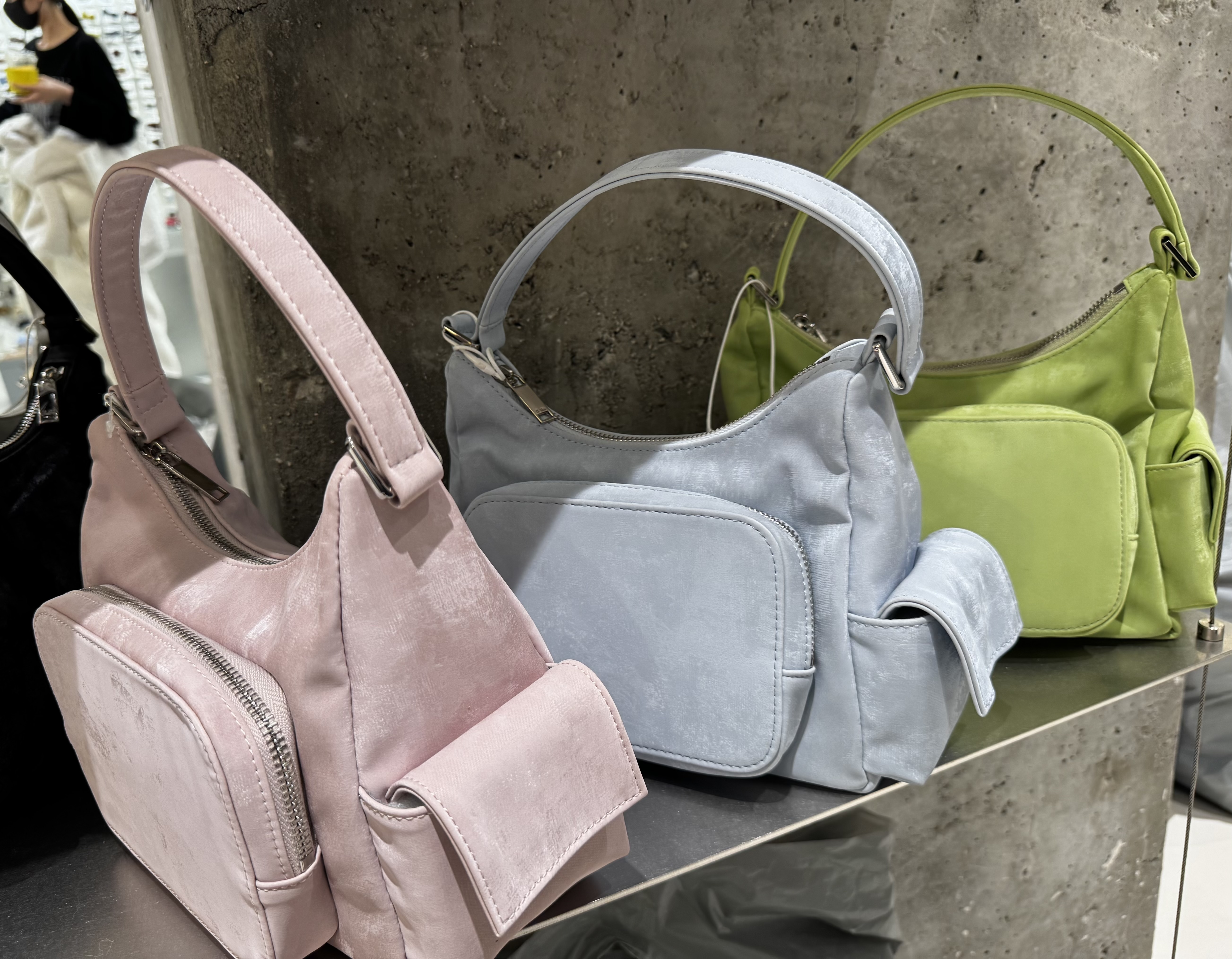 A1DE17#猄皮五色手袋*5色