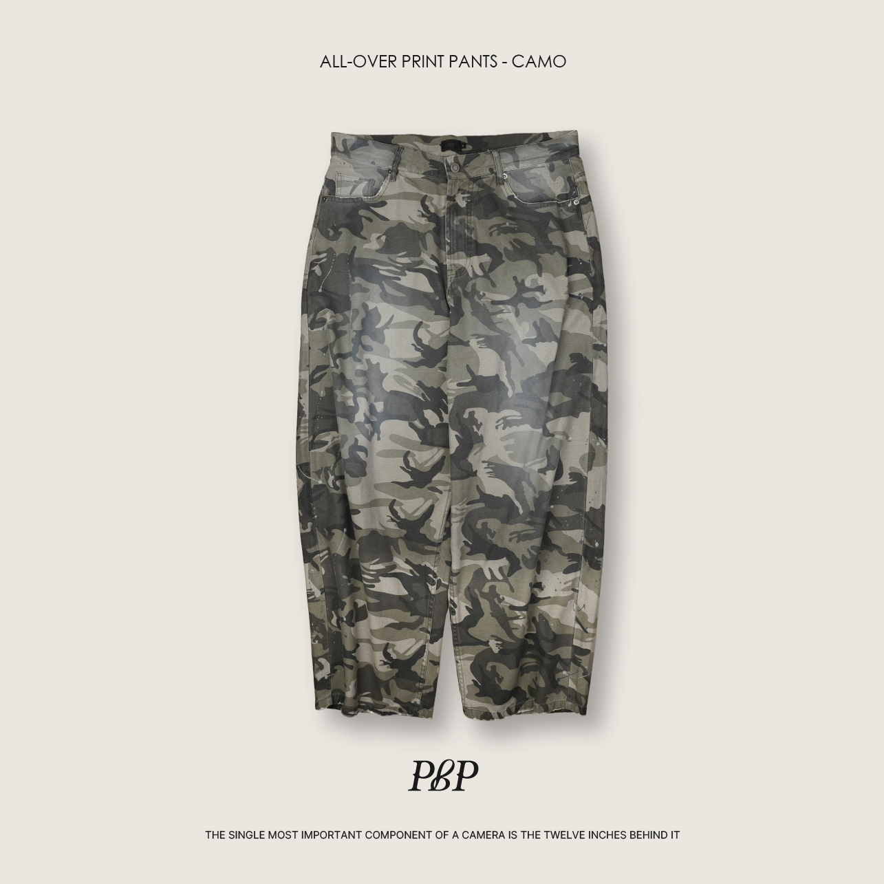 P.B.P - ALL-OVER PRINT PANTS  - CAMO