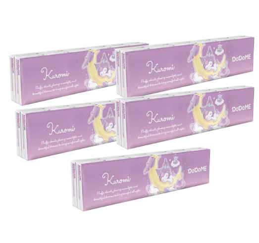 TS027 DoDoME 四層柔感舒適手帕紙7p*12包 Kuromi期間限定 【 5條裝 】
