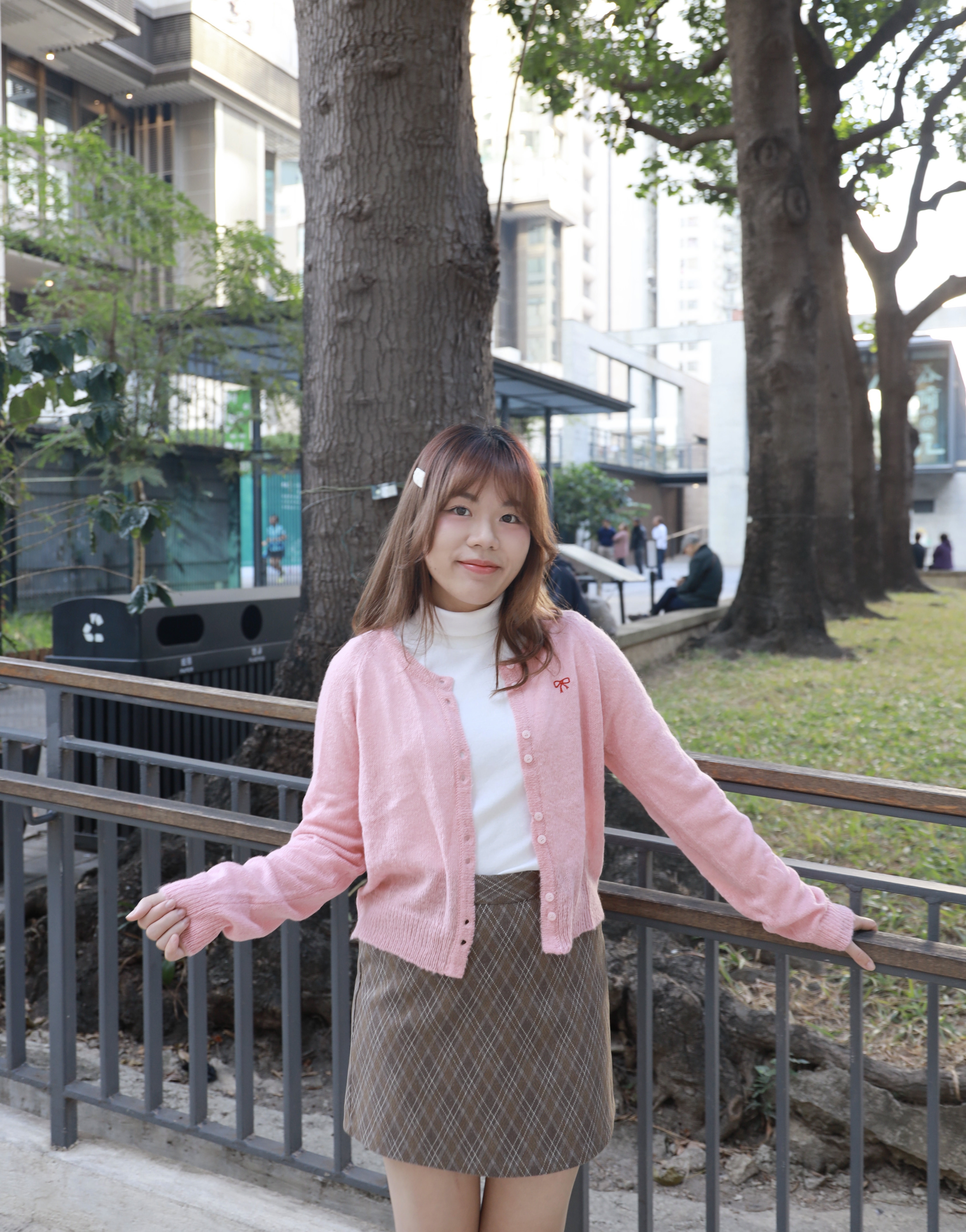 ||CA196|| 蝴蝶結刺繡甜美針織鈕扣外套