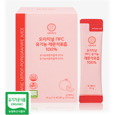 CR260113-A22- ARDIEM Original NFC Organic Lemon Pomegranate Juice 100% NFC100%有機檸檬石榴原汁 - 20g x 14ea(EXP 5/2027)