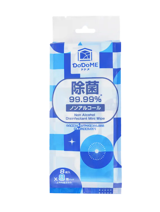 TS016 DoDoME 無酒精殺菌迷你濕紙巾 (8包 x 8片)