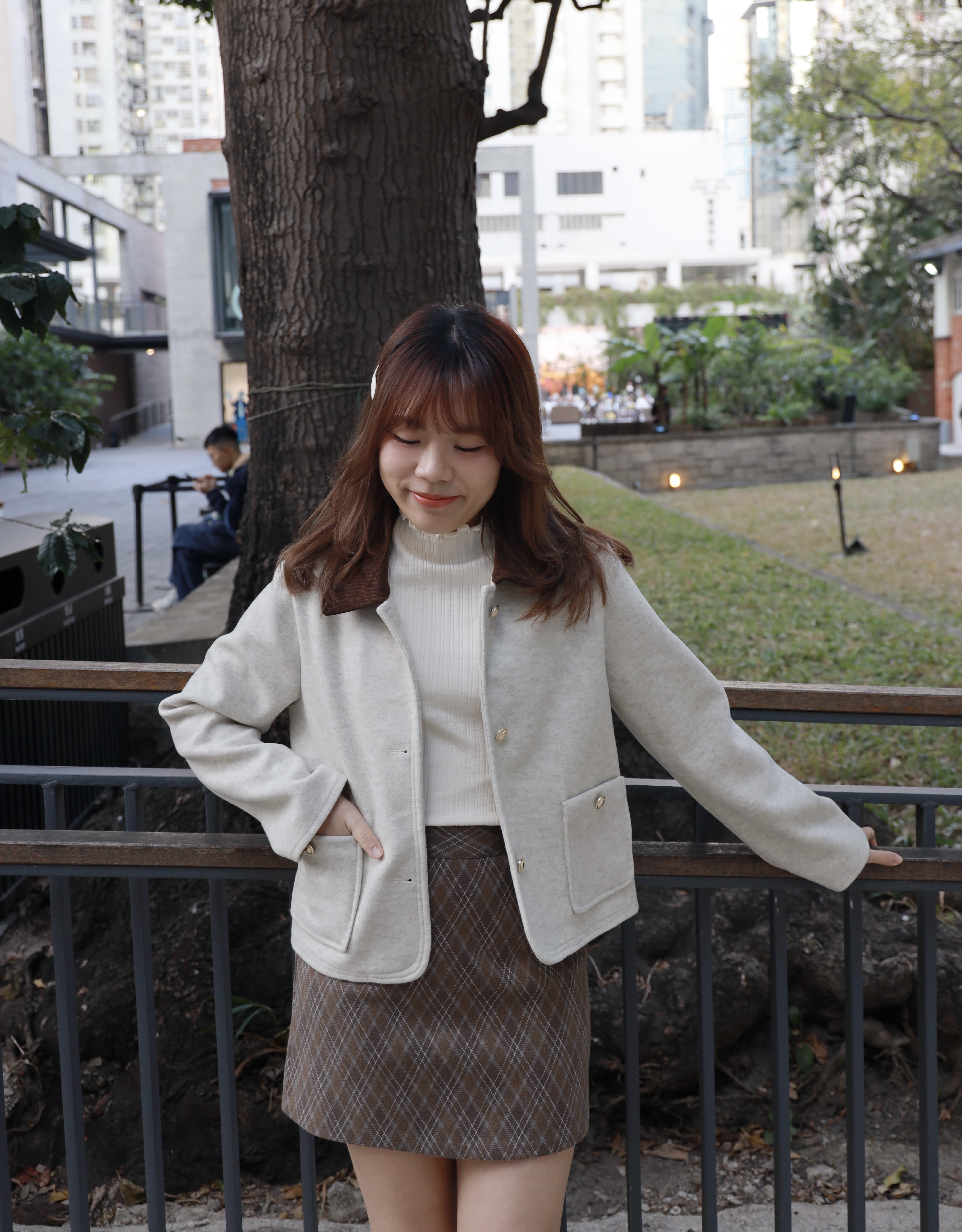 ||CA193|| 柔光短版金釦優雅外套