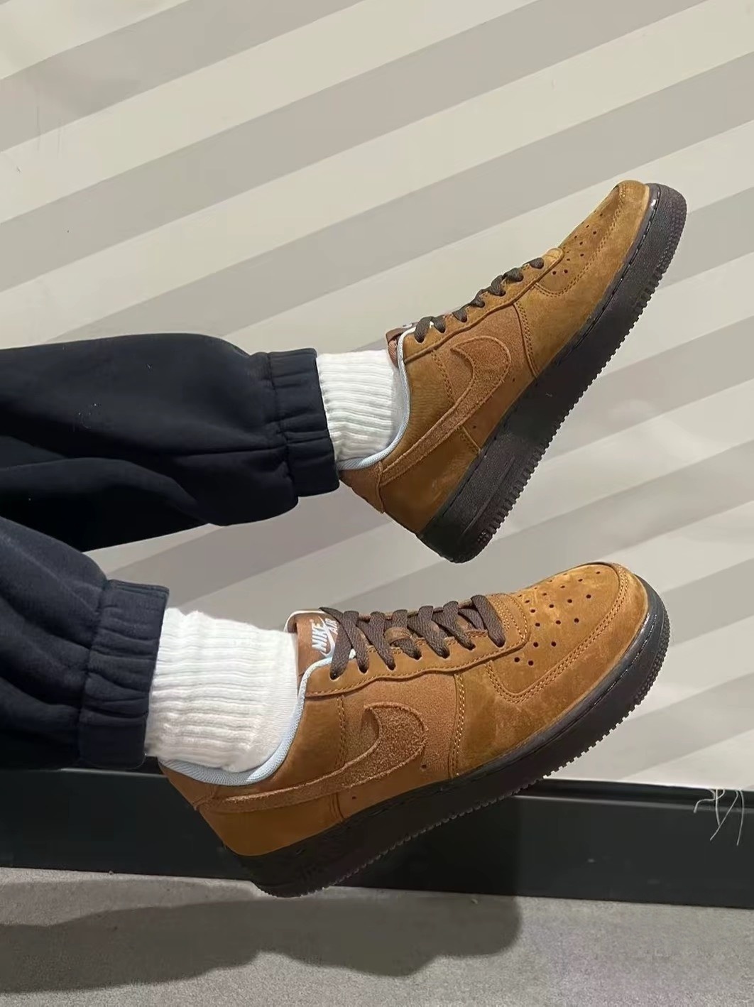 Nike Air Force 1 "Light British Tan" 深咖啡 麂皮 男鞋 IB4617-222