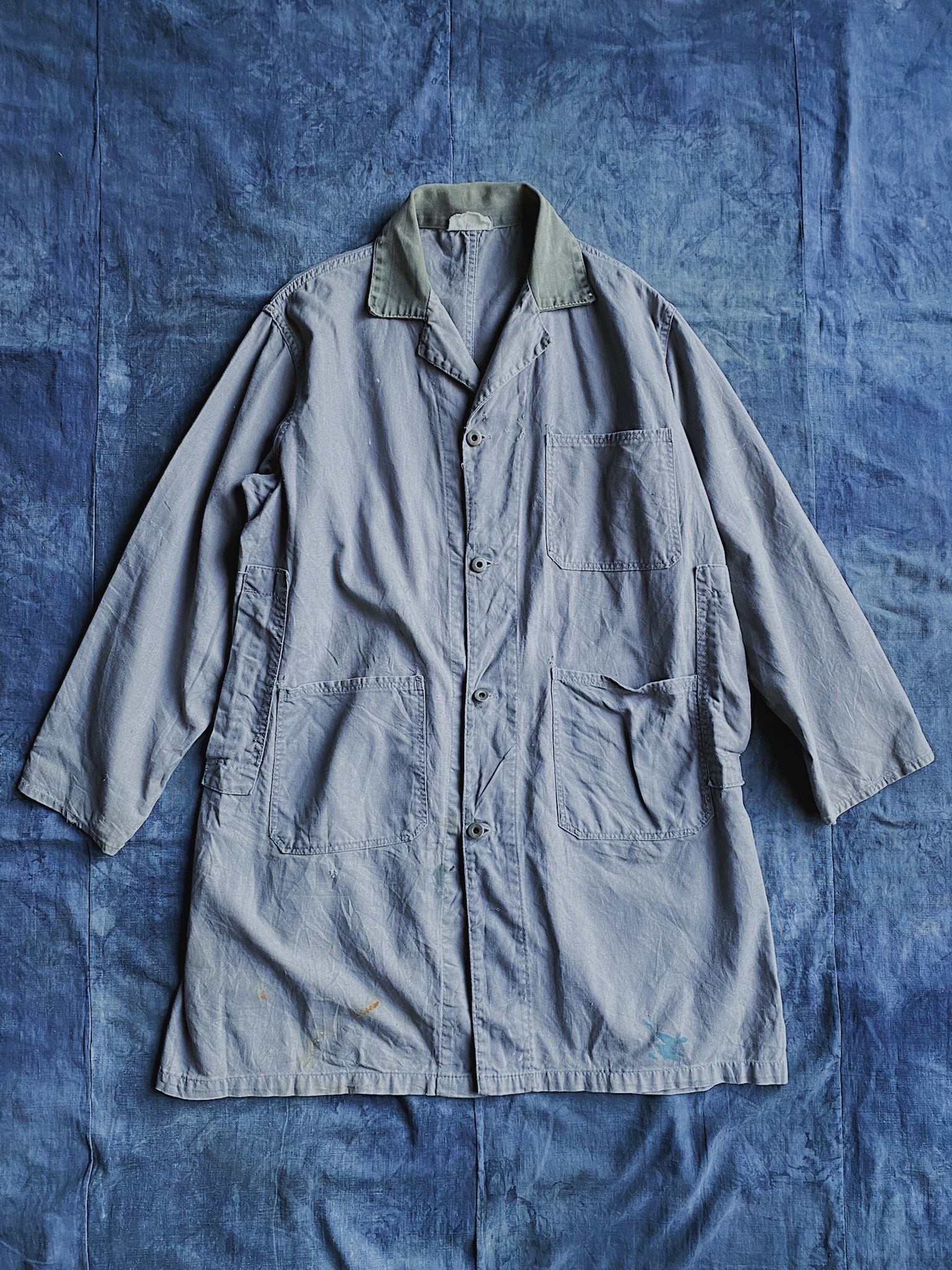 50–60s European Lightweight Work Coat / 輕盈灰色調 歐洲職人長版工作大衣