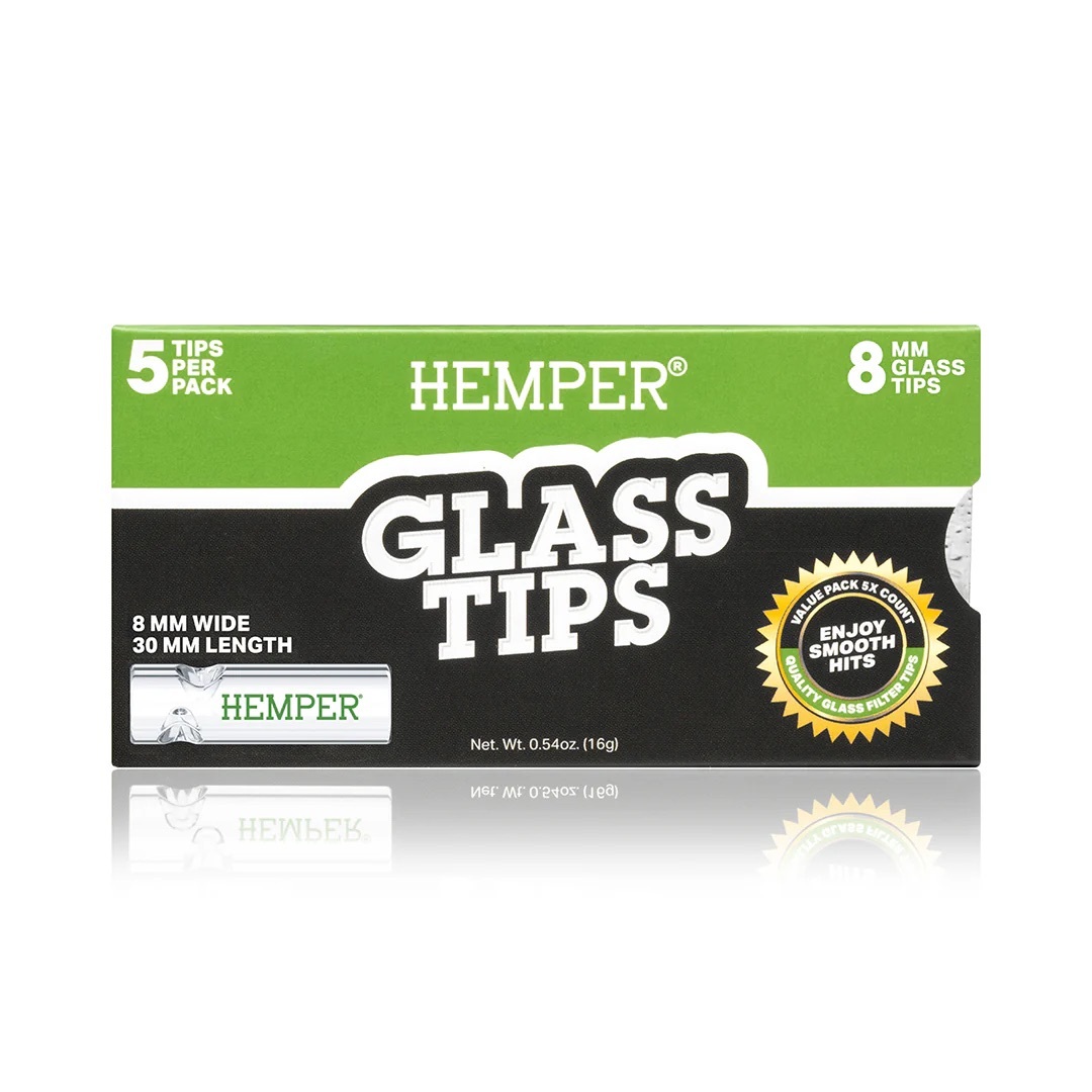 GLASS FILTER TIPS 8MM BY HEMPER