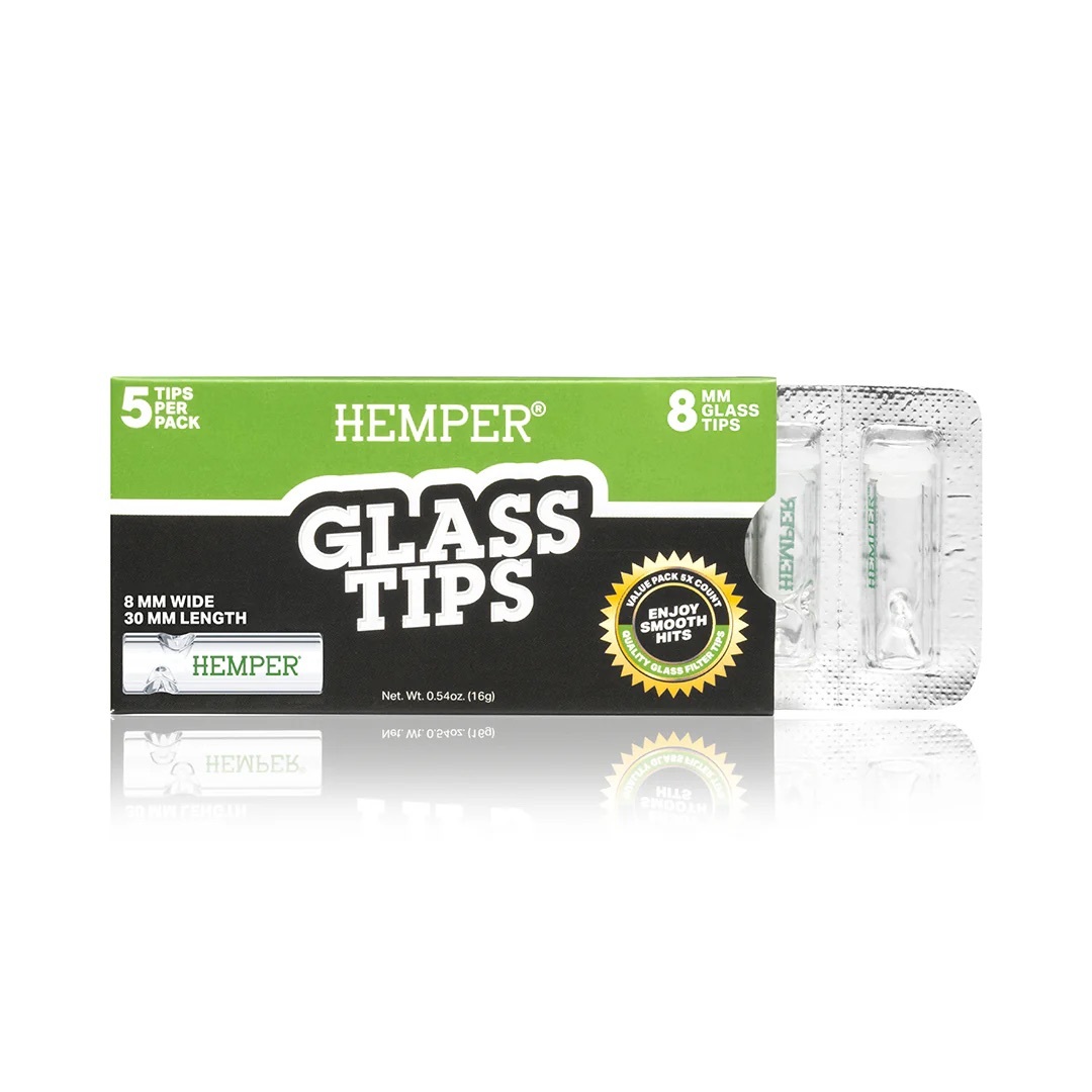 GLASS FILTER TIPS 8MM BY HEMPER