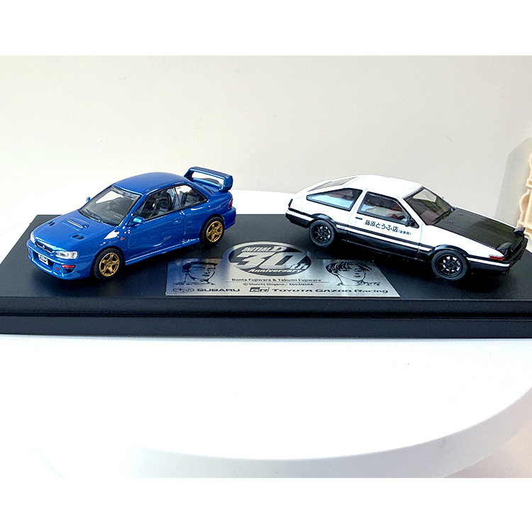 【數量限定】頭文字D 30周年紀念模型車 雙車組 1/64 AE86 IMPREZA GC8