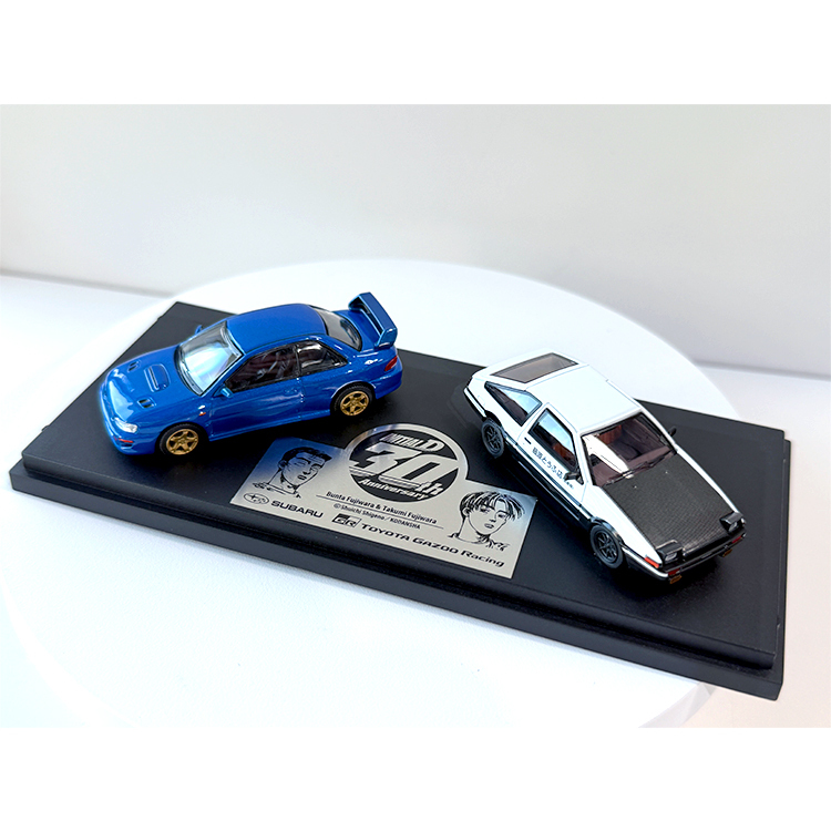 【數量限定】頭文字D 30周年紀念模型車 雙車組 1/64 AE86 IMPREZA GC8