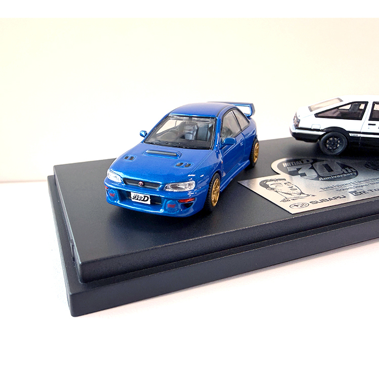 頭文字D 30th 1/64 Trueno(AE86)&IMPREZA(GC8) 数量限定!!】TOYOTA GAZOO Racing 頭文字D 30th 1/64 Trueno(AE86